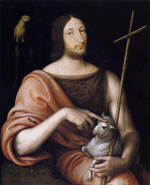 Jean Clouet Portrait of Francois I as St John the Baptist Spain oil painting art